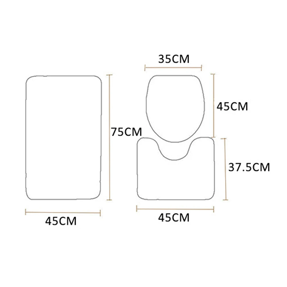 4 шт./компл. Водонепроницаемый душ Шторы& крышки унитаза крышка пьедестал коврик нескользящий коврик для ванной комнаты Ванная комната украшения аксессуары