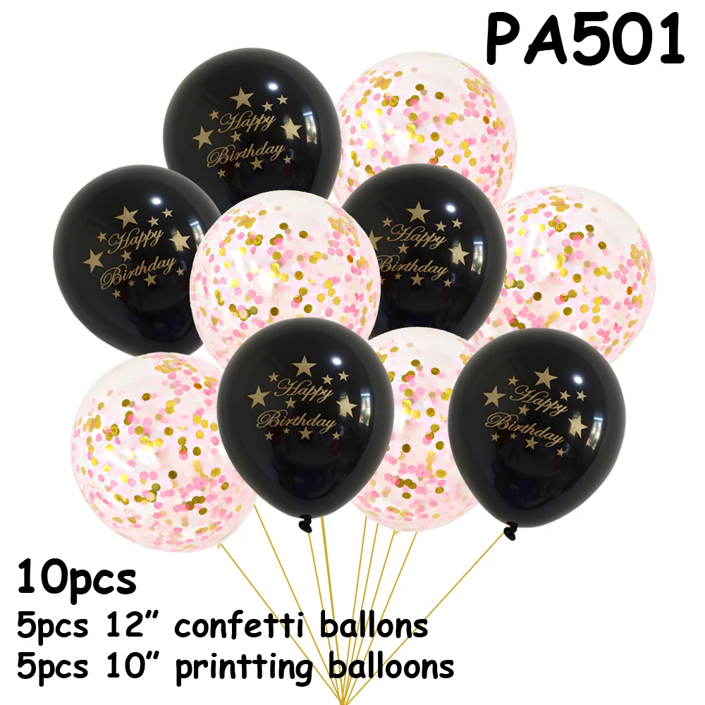 balloons happy birthday letters Confetti Balloons Party Decorations Kids balloons with inscriptions inflatable Birthday Ball - Цвет: PA501