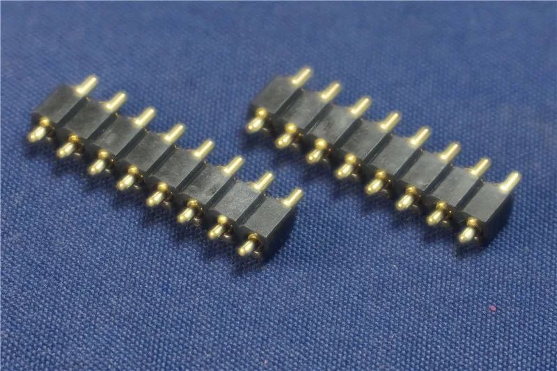 

10pcs Spring Loaded Pogo Pin Connector 8 Pin 2.50 mm Pitch 5.5 mm Height Through Holes PCB Vertical Single Row 8 Poles