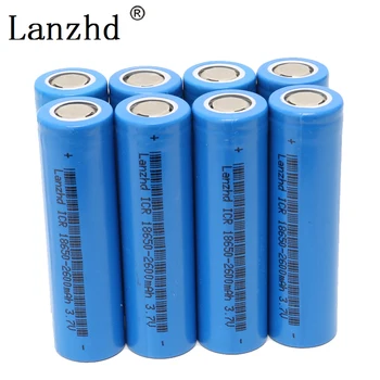 

8PCS Li ion Battery for LG 18650 HG2 Rechargeable Batteries Li-ion 18650 Battery 3.7v 2600MAH for Flashlight Torch