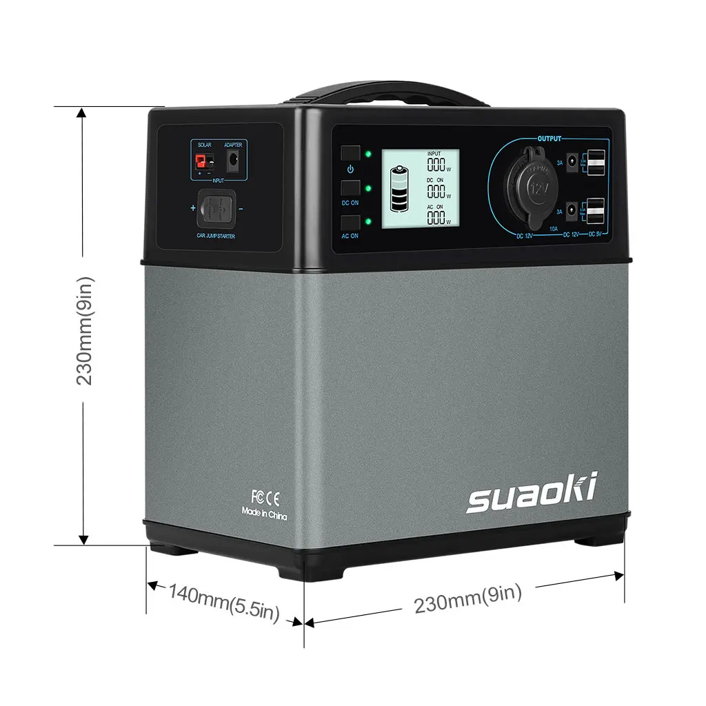 Suaoki 400Wh портативный генератор солнечной электростанции с AC DC USB быстрая зарядка для аварийного электронного пускового устройства автомобиля