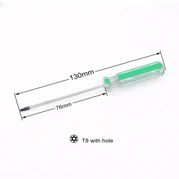 Best Plastic Colour Bar 3.0 X 130mm With Hole Torx T8 T8H Security Screwdriver For X360 Repairment Tool 500pcs/lot