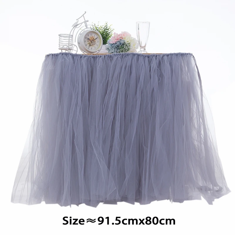 Urijk юбка-пачка из тюля, разноцветная юбка для стола, столовая посуда, ткань для свадьбы, дня рождения, Европа, Америка, пышная юбка для стола, 90x80 см