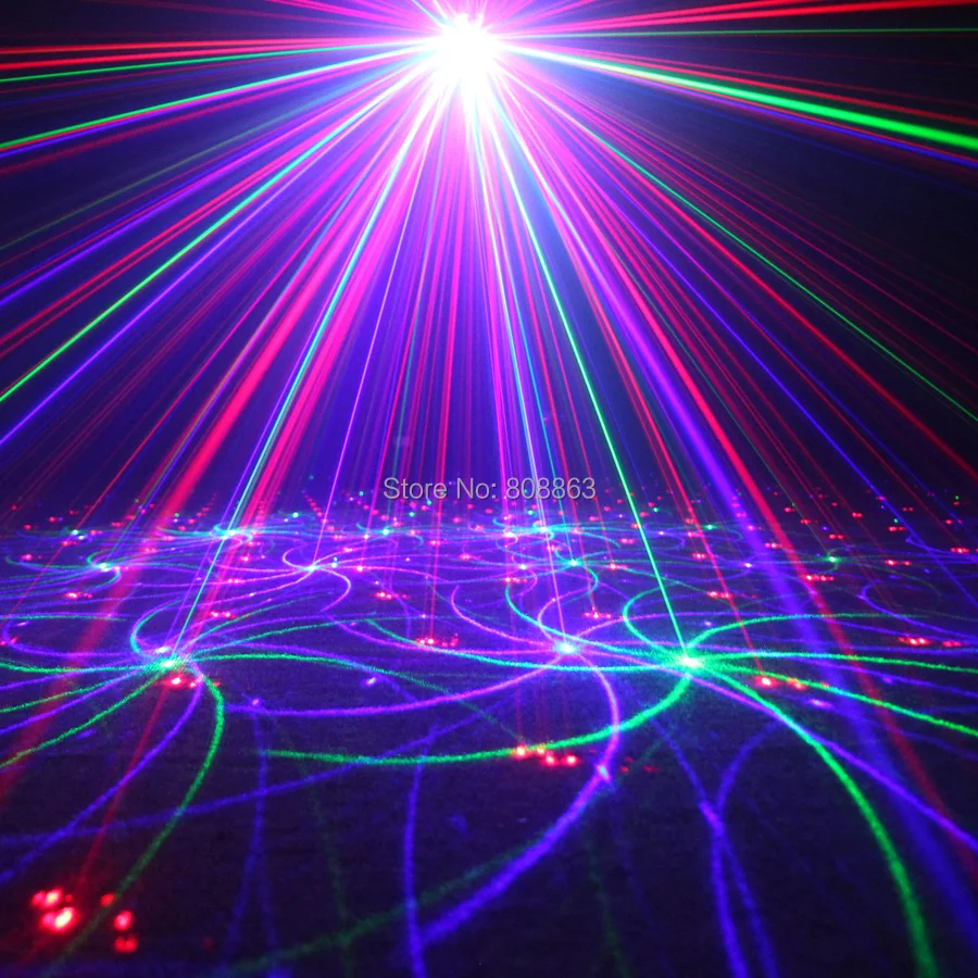 Eshiny мини RGB 2 Лен лазер 24 узора проектор Полноцветный красный зеленый синий клубный домашний вечерние Бар Диско DJ Рождественский сценический светильник N75T68