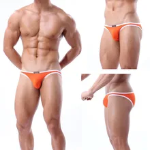 Высочайшее качество Для мужчин Из двух частей отделяет Сексуальная простота бесшовные трусики трусы U выпуклый мешок стринги Knicker