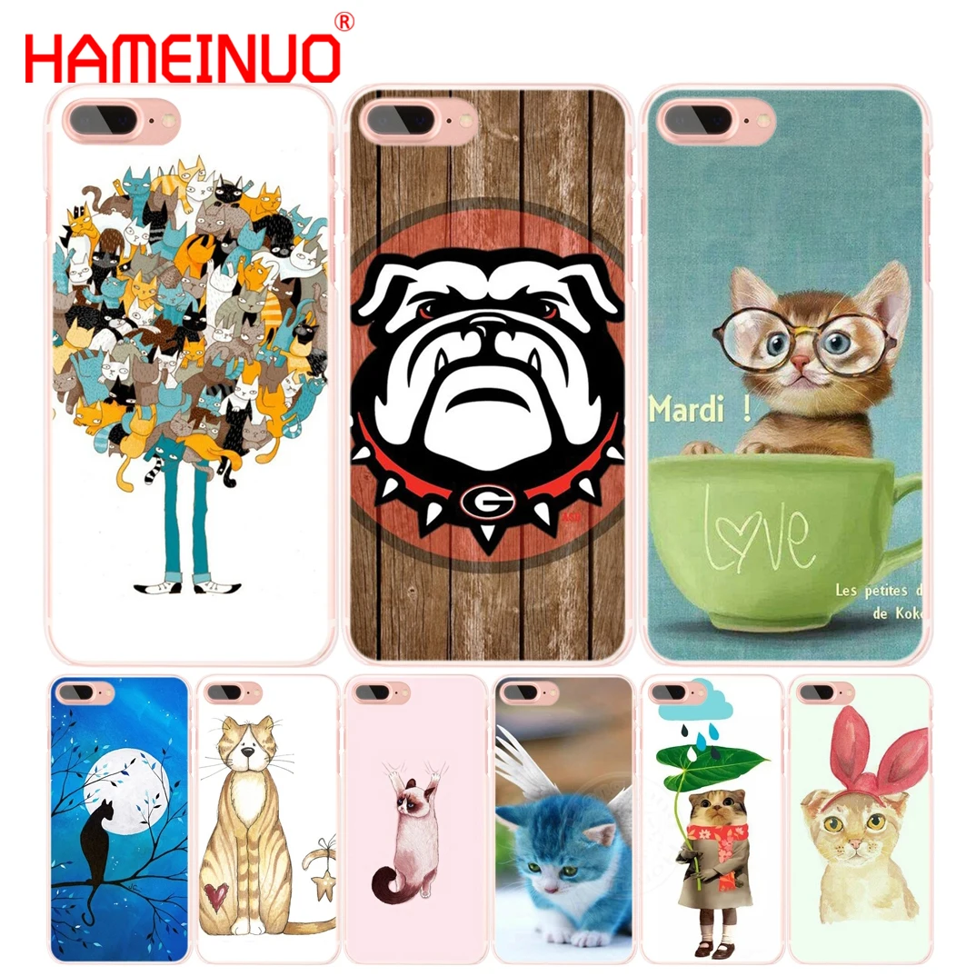 HAMEINUO Blue Moon Picture Cute Kittens cell phone Cover case for iphone 6 4 4s 5 5s SE 5c 6s 7 8 plus X | Мобильные телефоны и