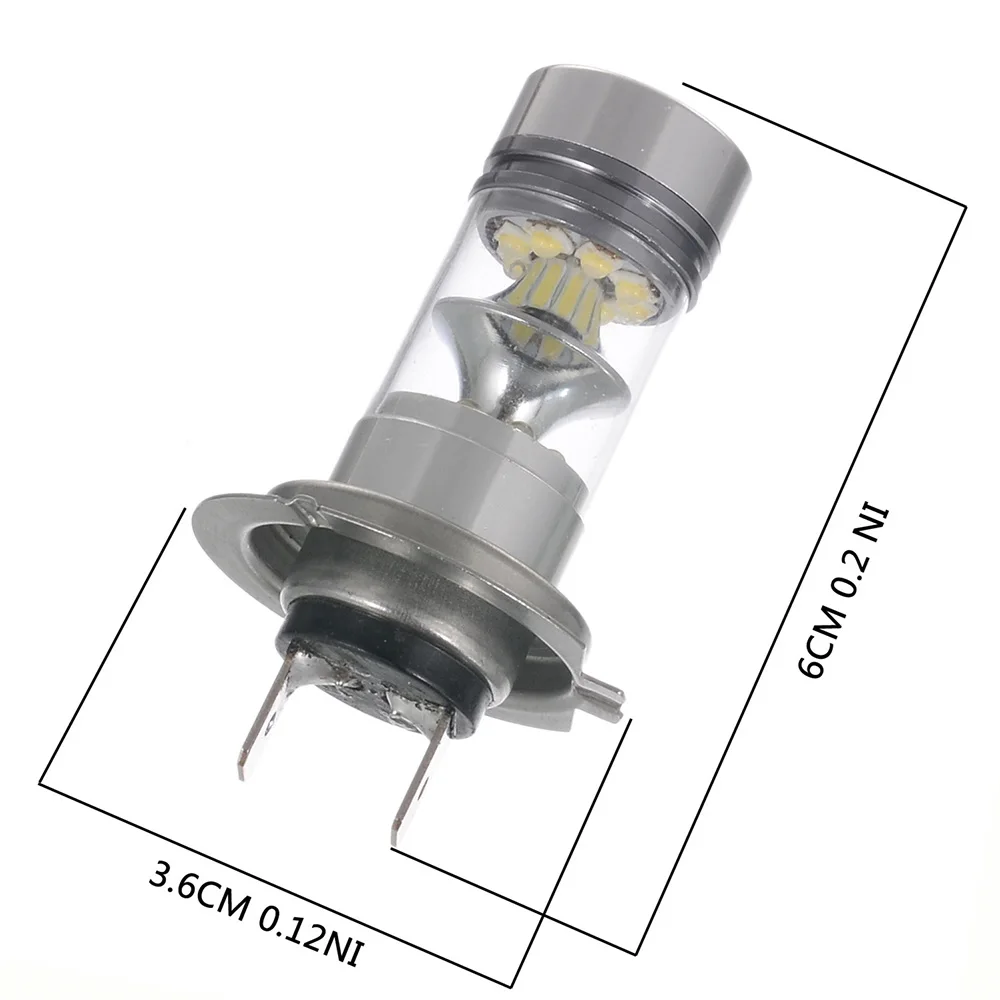 2Pcs H7 LED Bulb Super Bright Car Fog Lights 12V 6000K White 20 3030SMD Driving Running Lamp Auto Led H7 Light Bulbs