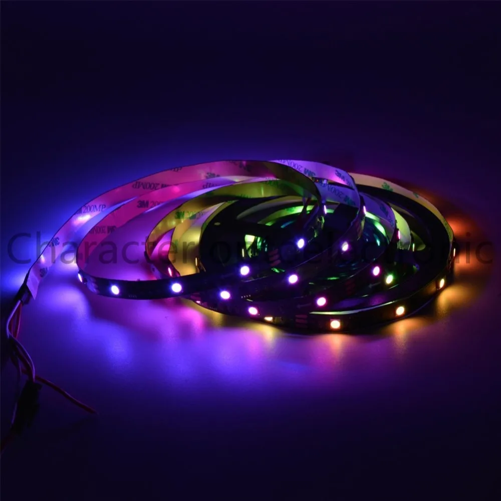 WS2812B 5 V Led осветительная лента 5 м Addressable RGB 5 V Светодиодные полосы ленты IP65 WS2812 фонарик 5 V Вольт Светодиодные полосы WS2812B