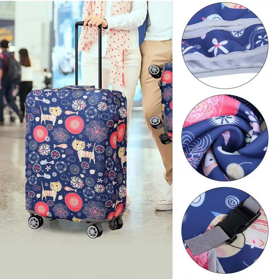 

New Arrival Elastic Dustproof Anti Scratch Cat Pattern Luggage Suitcase Cover Protector Storage Household Dust Covers Tools