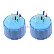 2 предмета эндодонтические круглый Эндо стенд Чистильные губки Файлы сверла блок держатель Autoclavabl стоматолог продукты