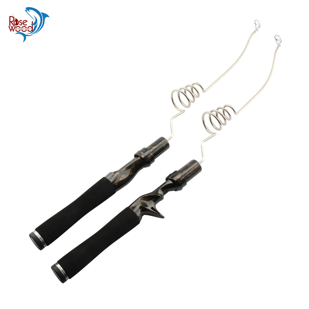 RoseWood Ice Fishing Rod Stainless Steel 4 Coil Hard Power Spinning