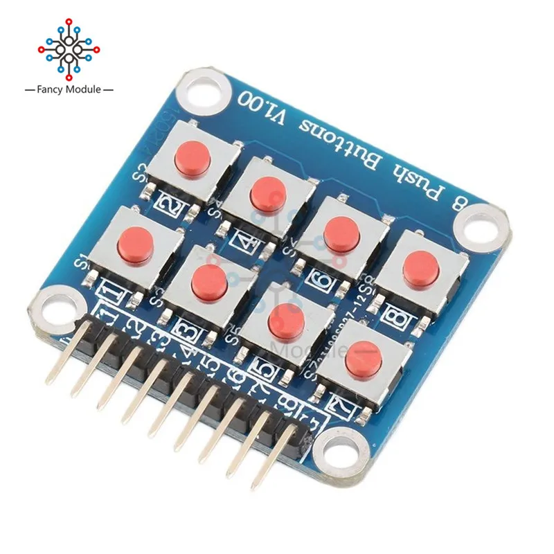 2pcs 2x4 4x2 Keypad 8 Key Tactile Switch Board Matrix Keyboard Button ...
