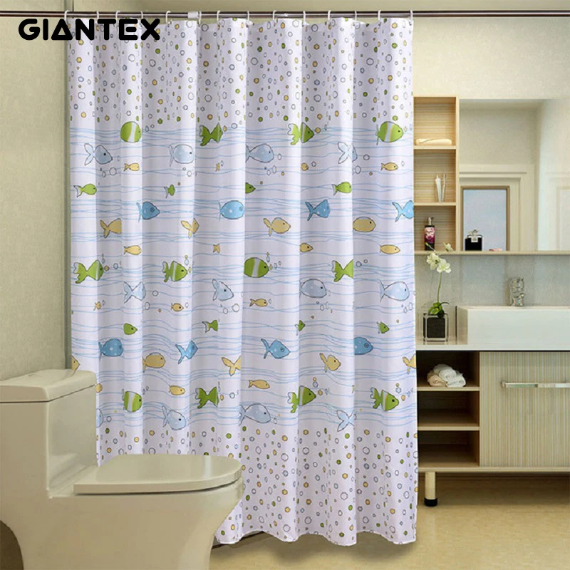 GIANTEX Водонепроницаемая занавеска для ванной занавески душа комнаты Cortina Ducha rideau de