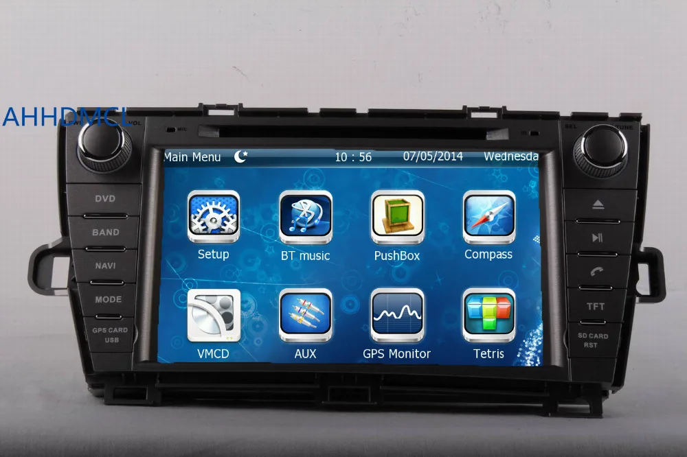 Best AHHDMCL Car Multimedia Player DVD Stereo Navigation For Toyota Prius Left Driving 2009 2010 2011 2012 2013 2014 2015 2016 2017 1