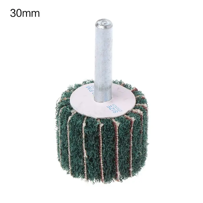 

1Pc 120 Grit Scouring Cloth Impeller Grinding Sandpaper Flap Wheel Head 6mm Shank Mandrel for Rotary Polish Tool