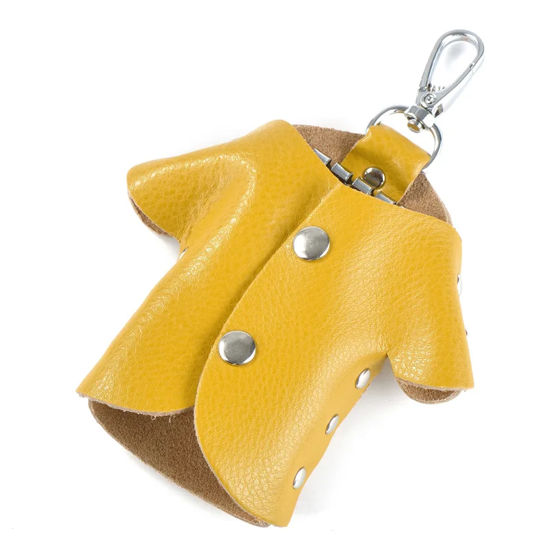 Yufang для женщин и мужчин ключ карманный конфетный цвет держатель для ключей из натуральной кожи мужской держатель ключа кошелечного типа креативный подарок ключ карман из натуральной кожи - Цвет: Yellow