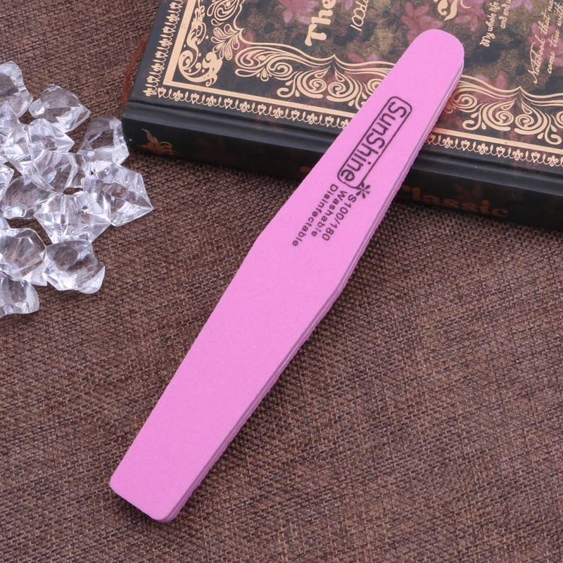 Sponge Nail Art Tips Buffer 100/180 Sanding Block Buffing Files New