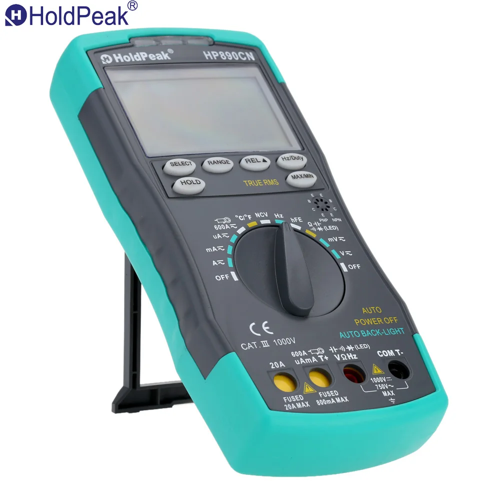 токовые клещи мультиметр цифровой Стабильный ЖК HoldPeak HP 890CN Цифровой Мультиметр DC