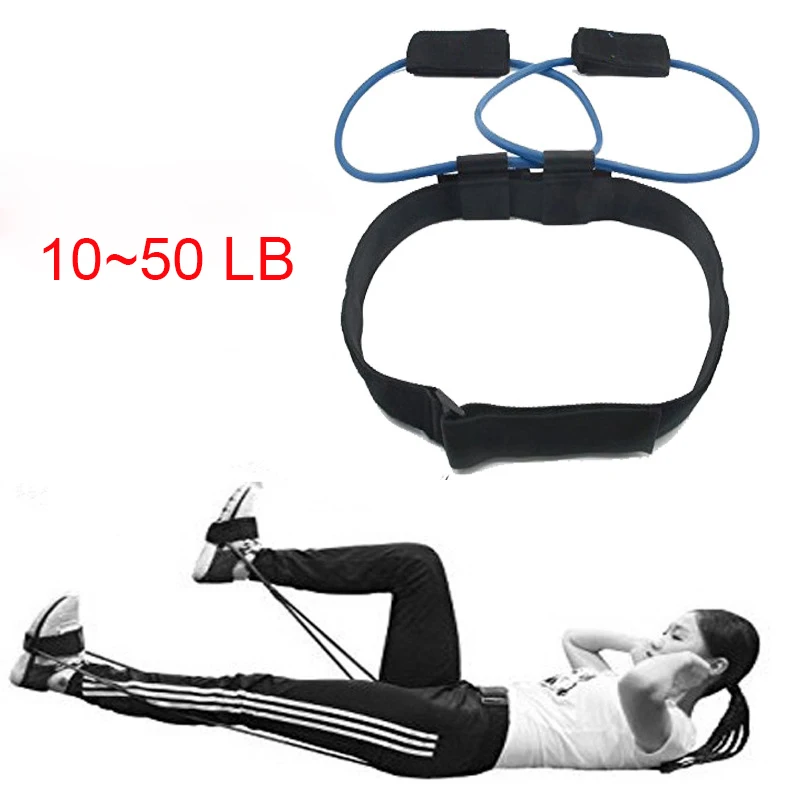 

Fitness Unisex Booty Butt Band Resistance Bands Adjustable Waist Belt Pedal Exerciser for Glutes Muscle Workout Rubber Gym