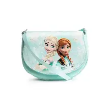 Мини-сумки через плечо с изображением принцесс Эльзы и Анны мультяшная застежка женские сумки на плечо