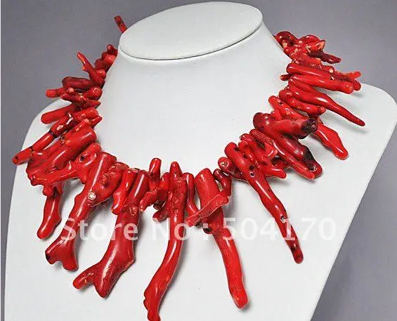 Редкие натуральные красные коралловые ожерелья 18 дюймов Африканский костюм украшение с коралловыми бусинами 5 цветов CN004