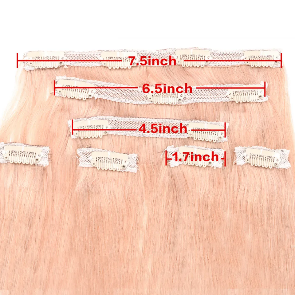 LADYSTAR волосы remy длинные 7 шт. Клип В для натуральные расширения натуральный