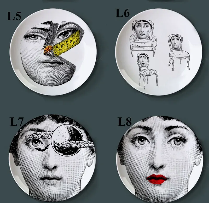 Изысканное Украшение Artesanato Fornasetti Рукоделие украшение керамика Hogar Manualidades Fornasetti тарелка фарфоровые настенные тарелки