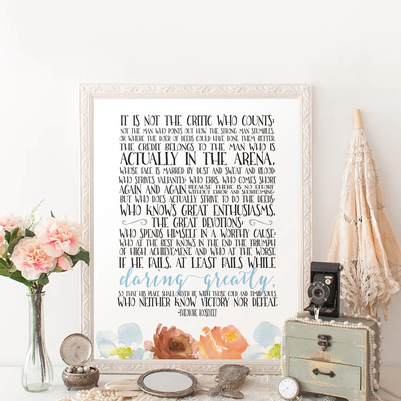 Inspirational quote print