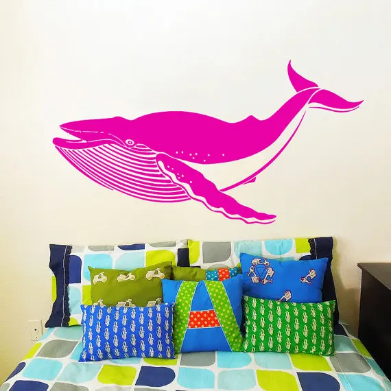 

Hot Selling Whale Shark Fish Pattern Fashion Home Decor Styling Wall Sticker Living Room Art Design Decorative Wall Mural Y-916