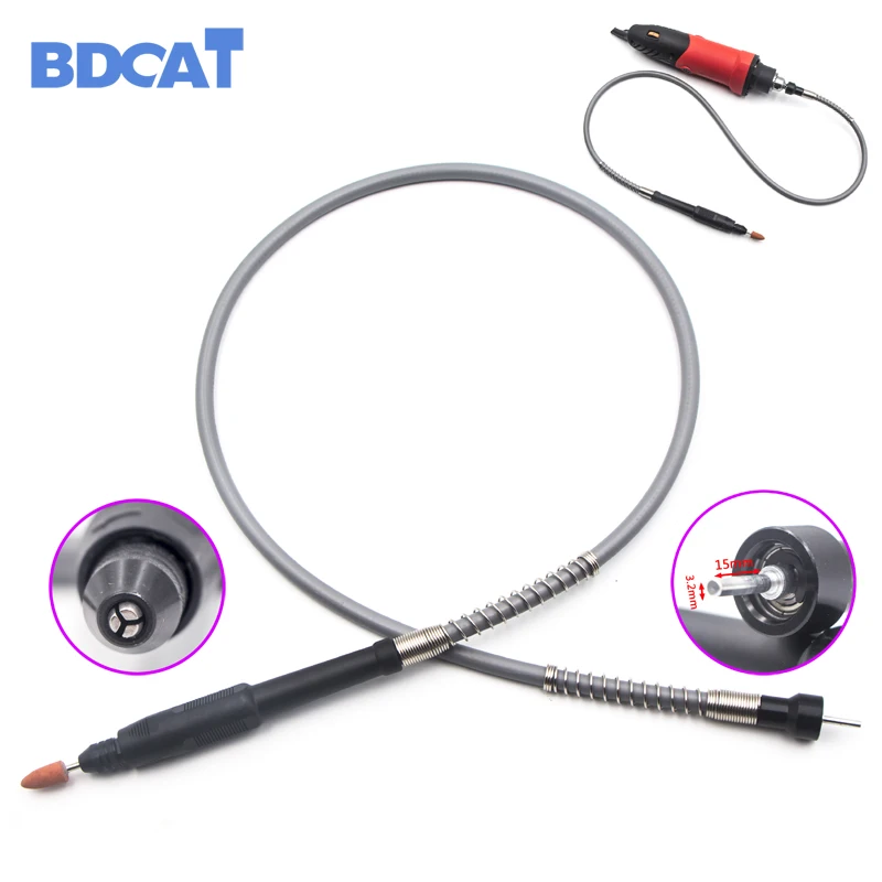 BDCAT шлифовальные станки гибкий вал мягкий гибкий вал с мм 3,2-0,3 мм дрель зажимы ручка Вт для 400 Вт и 180 Вт Dremel электрические инструменты