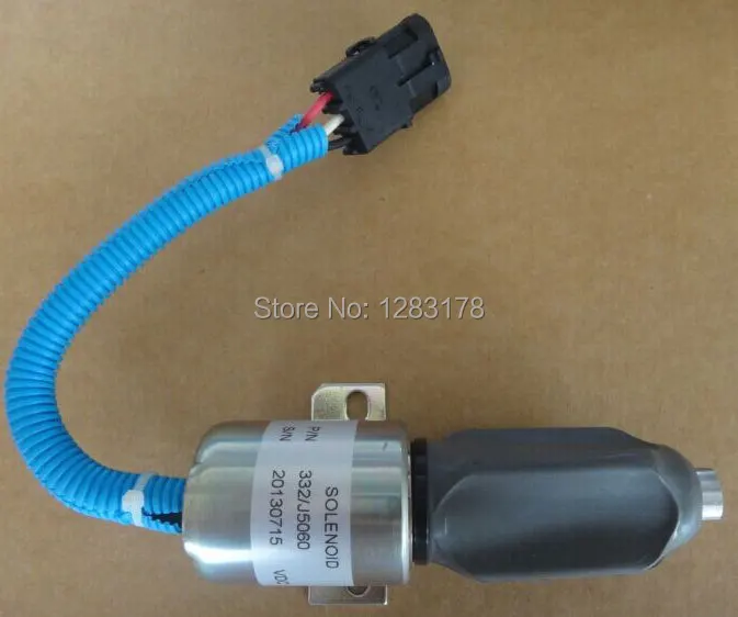 Fuel Shutdown Solenoid Valve 332/J5060 its for JCB excavator, 24V stop solenoid Fuel Shutdown Solenoid Valve 332/J5060 its for JCB excavator, 24V stop solenoid