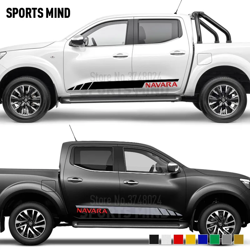 

1 Pair Customizable Door & Wais Car Sticker Decal Automobiles JDM Car Styling For Nissan Navara NP300 D40 Nismo Auto Accessories