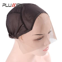 Plussign вентилирующие кружевные Чепчики 360 швейцарское кружево/спереди/полная волнистая шапочка для изготовления парика с регулируемым ремешком Невидимая сетка для волос