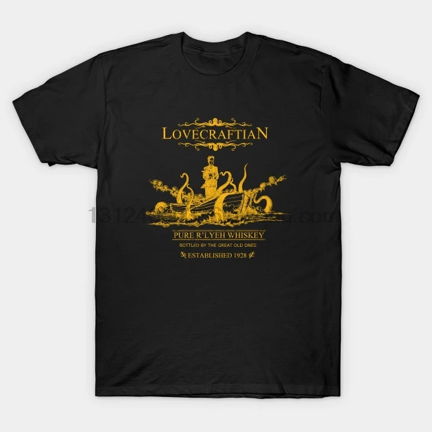 Мужская футболка с коротким рукавом R'lyeh Whiskey Cthulhu круглым вырезом Женская |