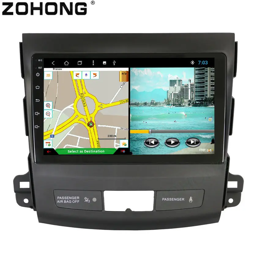Best 2.5D 9inch Octa 8 Core Android 8.1 Car DVD Multimedia Player for Mitsubishi Outlander 2005-2012 Navigation GPS Radio BT WIFI Map 1