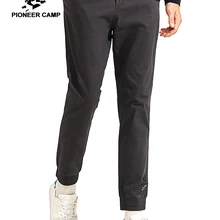 Пионерский лагерь, стиль, повседневные брюки, Мужская брендовая одежда, модные простые узкие брюки, мужские качественные Стрейчевые брюки цвета хаки AXX701230