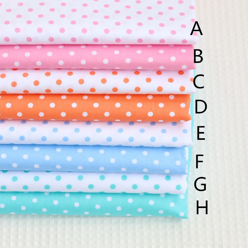 

160cm*50cm cartoon Polka dot cotton fabric bed sheets duvet cover linens pillow curtains fabric for sewing qulit tissues