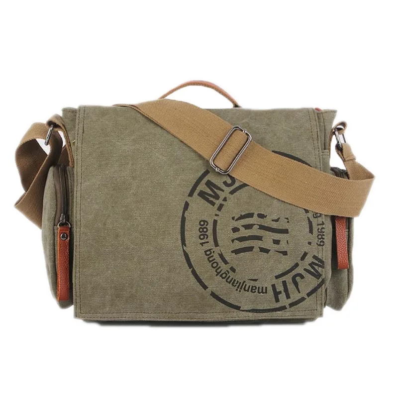 

Canvas Vintage Messenger Bags Men Cross Body Bags Shoulder Handbag Portfolio Travel Best Sale-WT