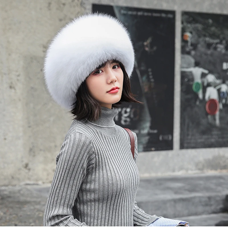 

new Star Fur 2019 Genuine Silver Fox Fur Hats Men Real Raccoon Fur Lei Feng Cap for Russian Men Bomber Hats with Leather