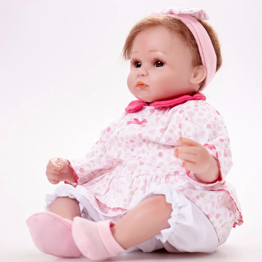 45 см детские куклы реалистичные Reborn Baby кукла Фигурка Игрушки Силиконовые Детские