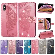 TPU Leather Case For Oneplus 7 Pro Diamond Butterfly Wallet Style Mobile Phone Holster For Oneplus 7 Pro Cover