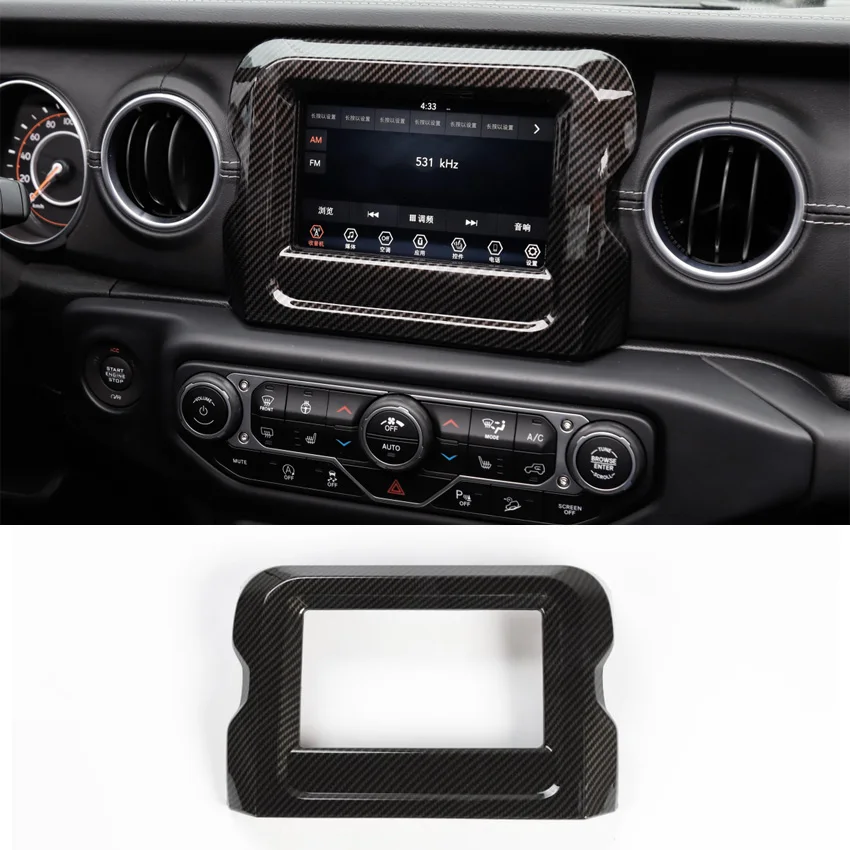 JXKaFa Fit For Jeep Wrangler JL 2018 Car GPS Navigation Decoration Frame Bezel Decal Sticker Trim Styling ABS Interior Parts JXKaFa Fit For Jeep Wrangler JL 2018 Car GPS Navigation Decoration Frame Bezel Decal Sticker Trim Styling ABS Interior Parts