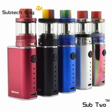 2pcs e-cigarette minimi box mod kit with 2.0ML D2 tank 1400mAh built in battery 10-50W vape e cig mods cigarette electronic kit