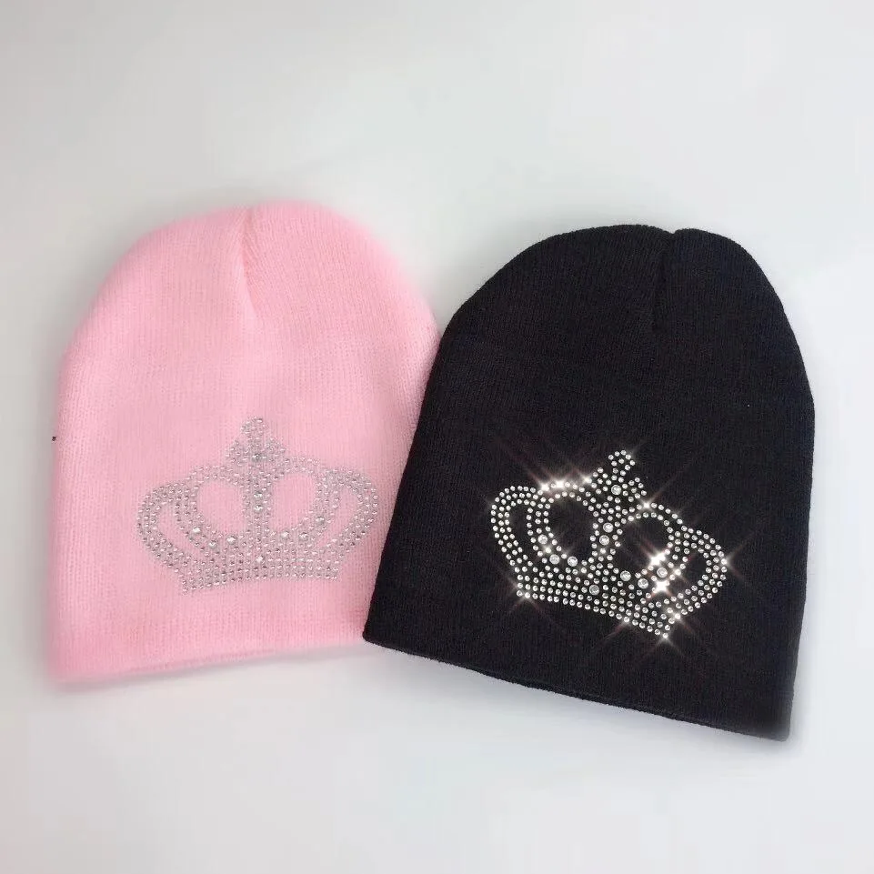 

2019 baby winter wool Toddler infant Kids children crown knitted hat cap beanie for girls and boys children photography props