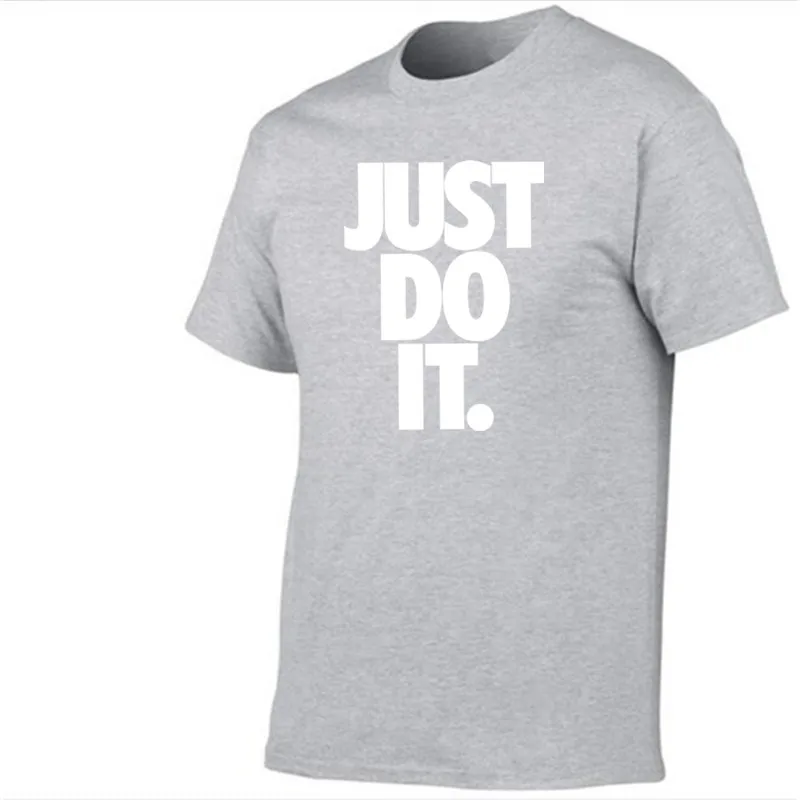 Funny brand t shirt men 2018 new Fashion Just Do It Letter Printed Fashionable Round Neck man's T-shirt short sleeve tshirt Tops цена Funny brand t shirt men 2018 new Fashion Just Do It Letter Printed Fashionable Round Neck man's T-shirt short sleeve tshirt Tops цены онлайн