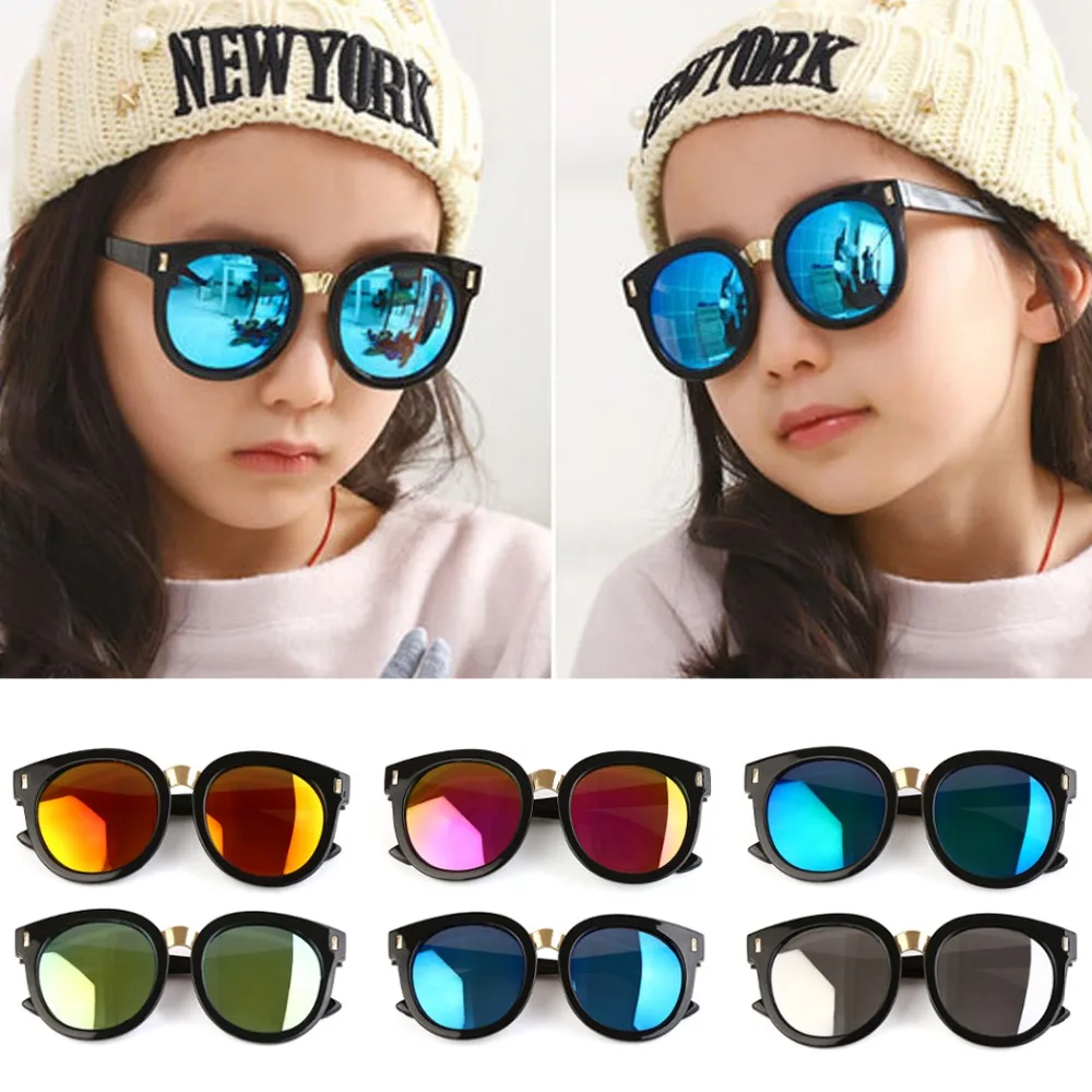 

Retro Vintage Kids Oversized Sunglass UV400 Brand Designer 2018 Children's Mirror Sun Glass Luxury Shades Baby Boy Girl Sunglass
