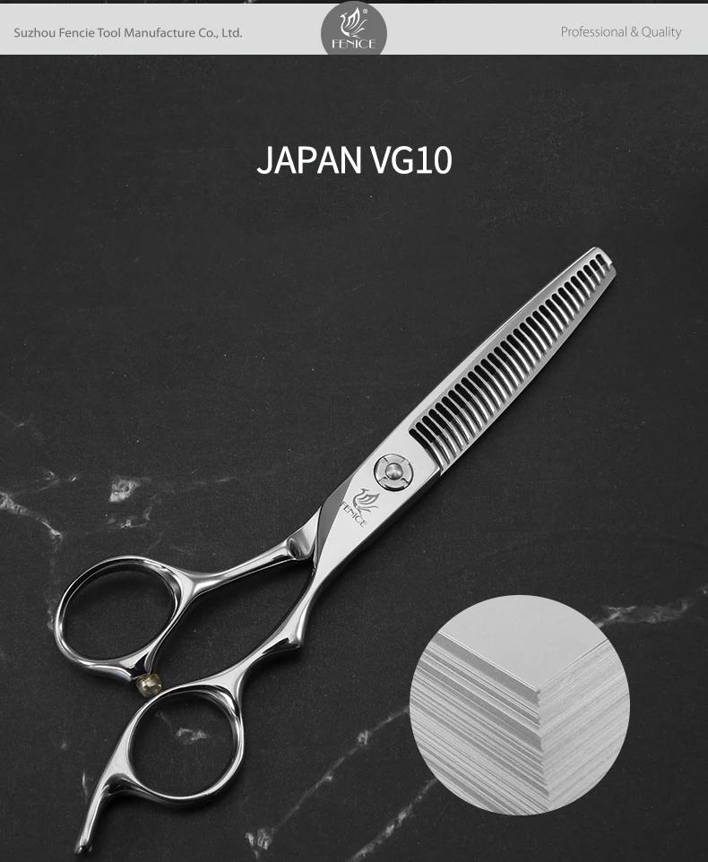 Fenice 6,0 дюймов филировочные ножницы для парикмахерской рога 30 зуб для стрижки волос тонкие ножницы японские VG10 из нержавеющей стали