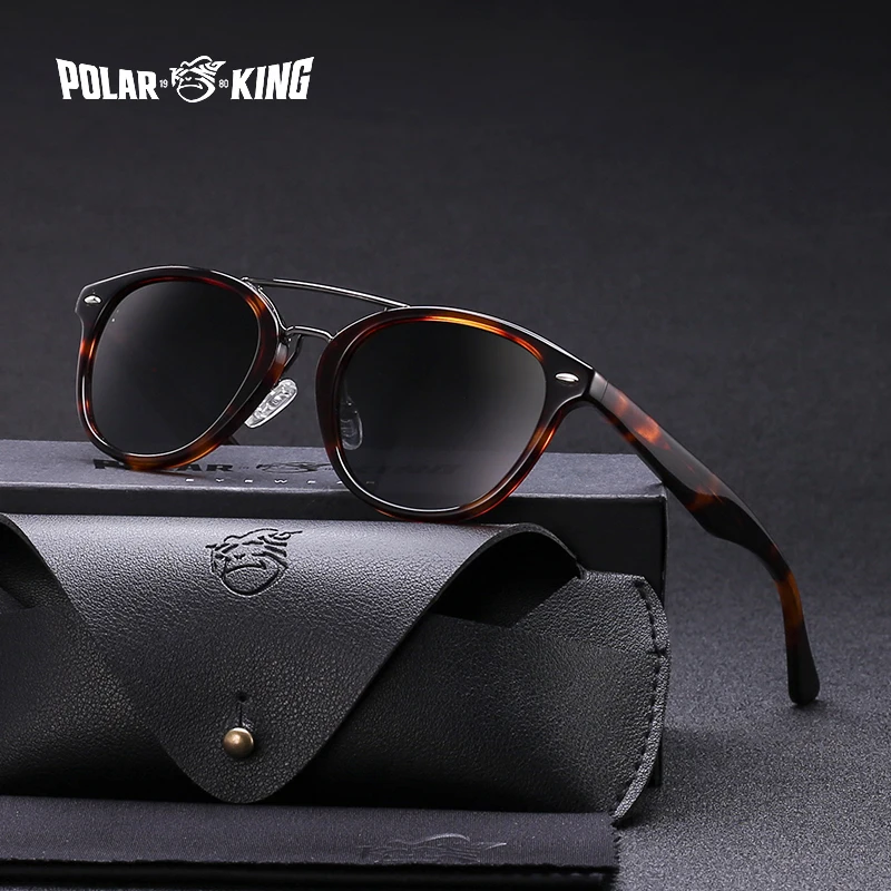 

POLARKING Brand Unisex Acetate Polarized Sunglasses Men Traveling Sun Glasses For Driving Shades Fishing Eyewear Oculos