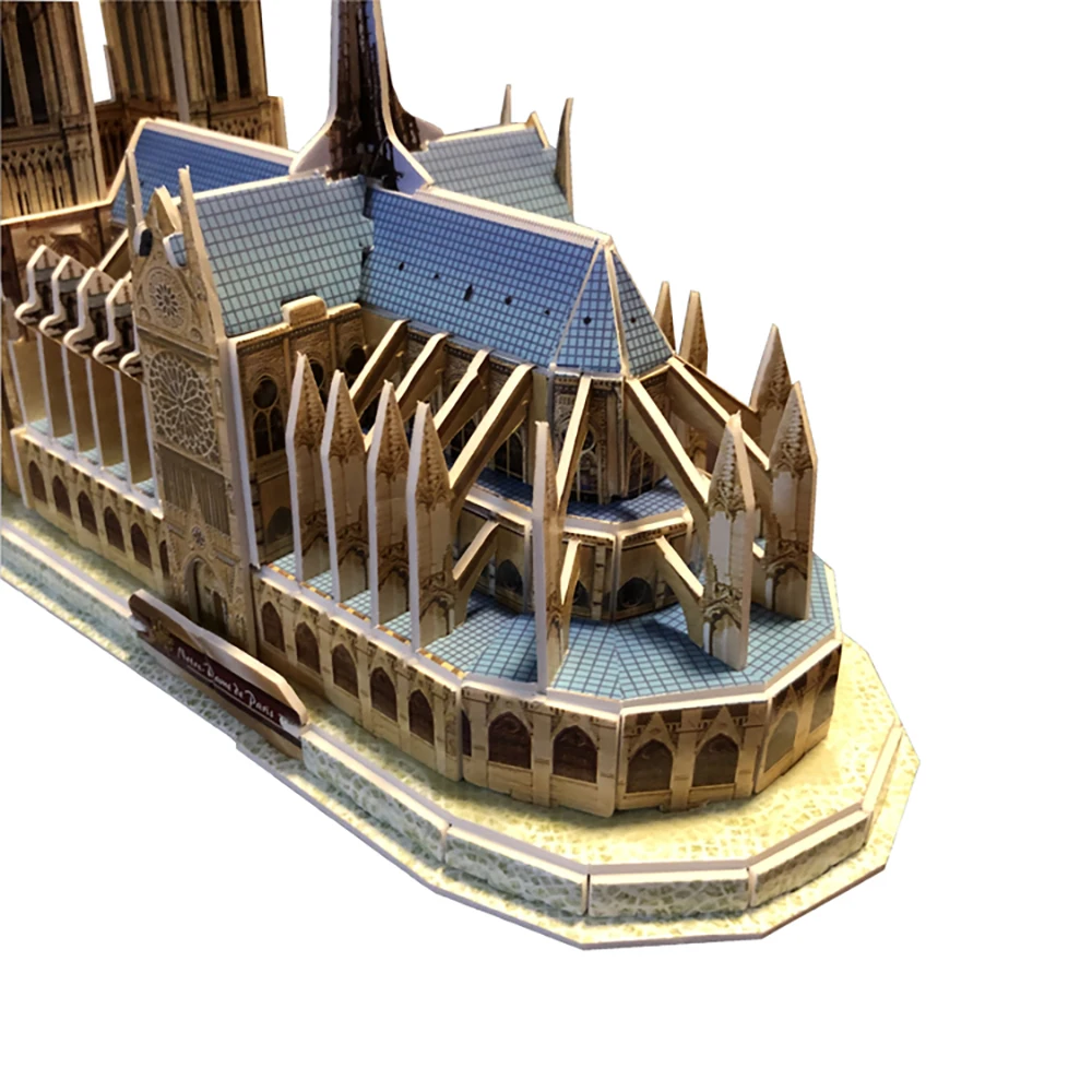Notre Dame Париж 3D пазл, мозаика игрушка модель здания сборка "сделай сам", игрушечные золотые монеты для детей развивающие, обучающие игрушки