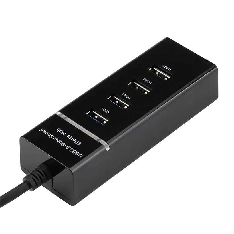 Супер высокая скорость 5 Гбит/с USB 3,0 концентратор разветвитель внешний 4 порта для ПК ноутбук Прямая поставка 0706